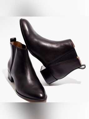 Women’s Black Leather Chelsea Boots